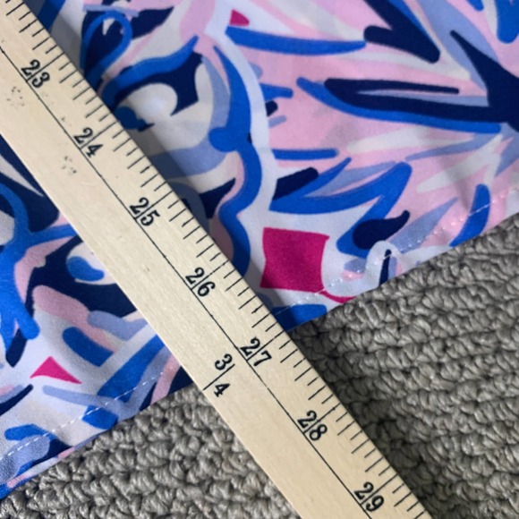 Simply Southern Womens Blouse Top Size Large‎ Blue Floral Boxy Fit Short Sleeves - Picture 4 of 8